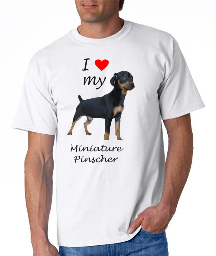 Dogs - Miniature Pinscher Picture on a Mens Shirt